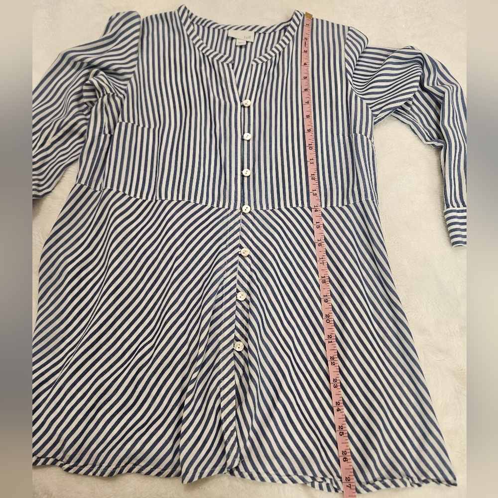 J.Jill Striped Tunic Blue And White  Blouse Size XS - Picture 5 of 9
